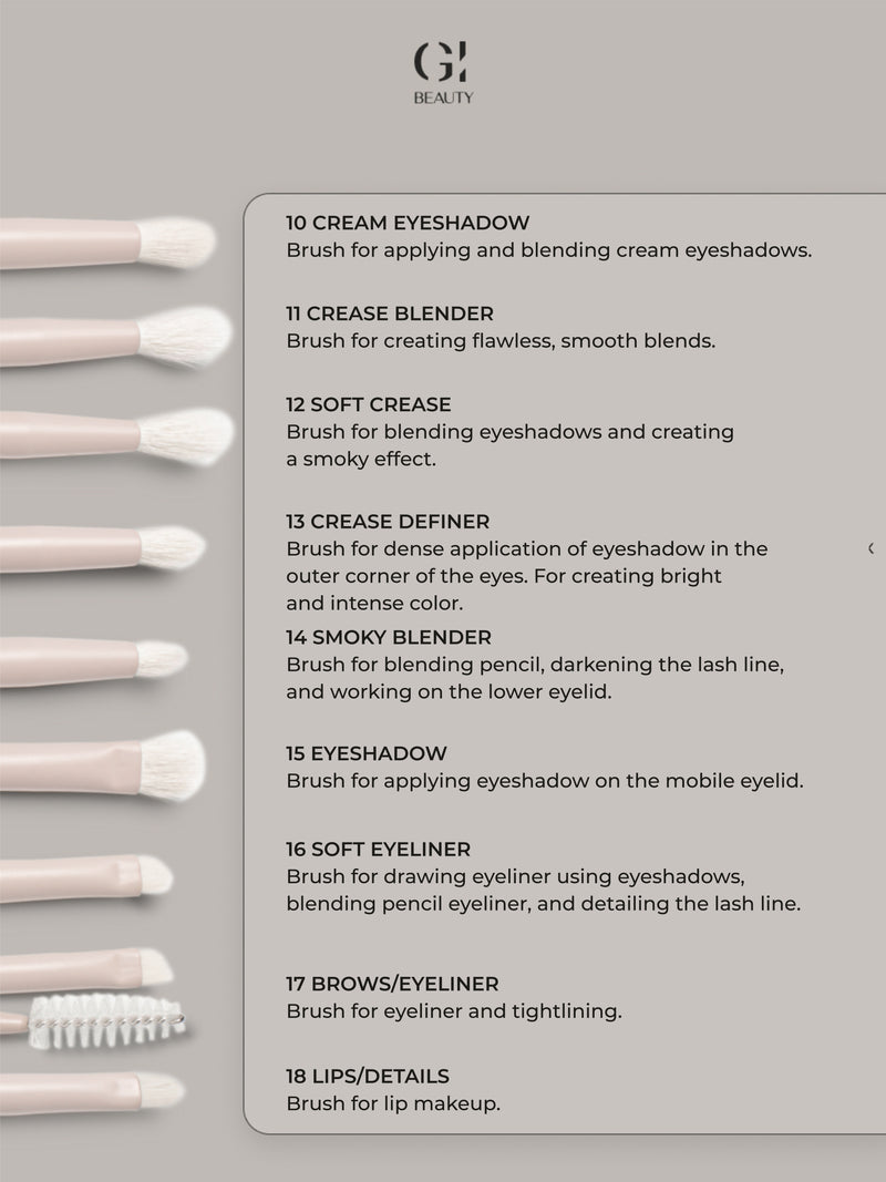 GI BEAUTY The gift box brush set of 18 pieces